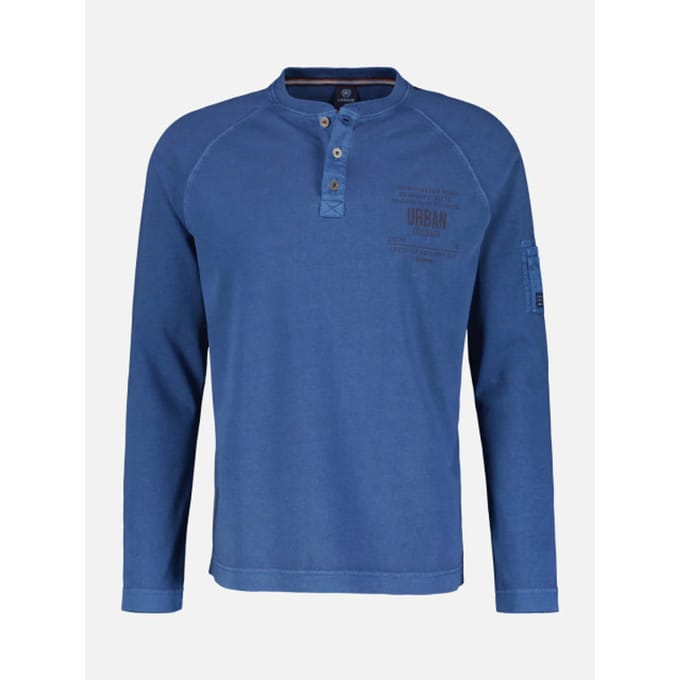 Lerros Shirt met serafino kraag