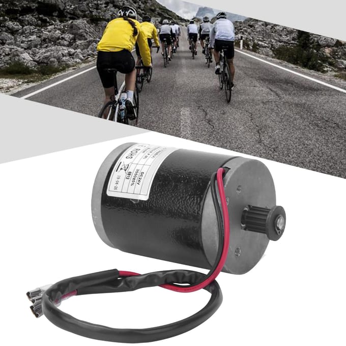 6812 Kwaliteit 24V 100W DC Synchroniserende wiel-elektromotor voor elektrische fiets-scooter black