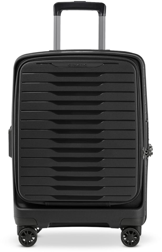 STRATIC Novium ML - handbagage koffer - 55 cm - voorvak - Black