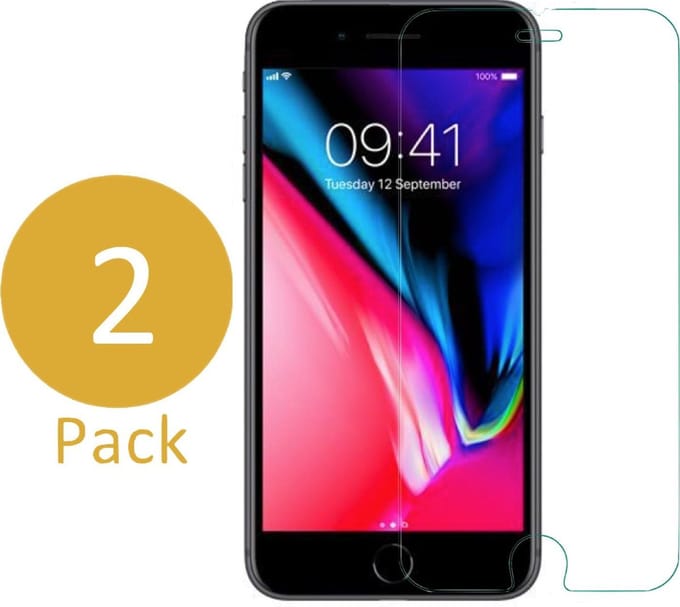 Screenprotector geschikt voor iPhone 8 Plus / 7 Plus - 2x GlassGuard Screen Protector