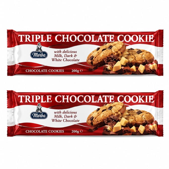 Merba Triple Chocolate Cookies 2 Stuks