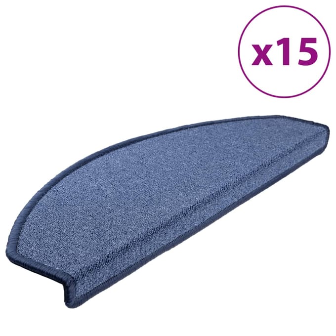 vidaXL - Trapmatten - 15 - st - 65 - x - 24 - x - 4 - cm - Non-Slip - Blauw