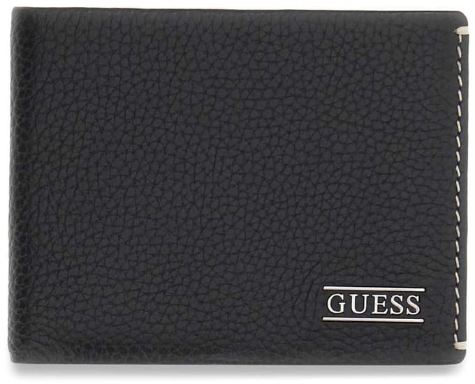 GUESS Leren portemonnee Boston Bifold Wallet Black zwart