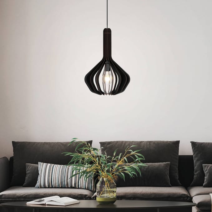 EGLO Velasco Hanglamp - E27 - Ø 38 cm - Zwart