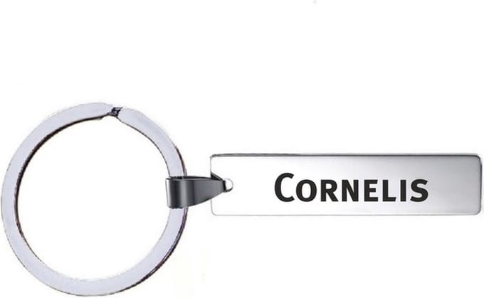 Sleutelhanger Met Naam - Cornelis - RVS