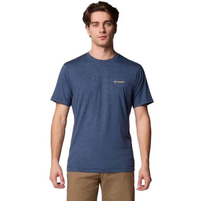 Columbia Heren Kwick Hike Terug T-Shirt (Blauw)
