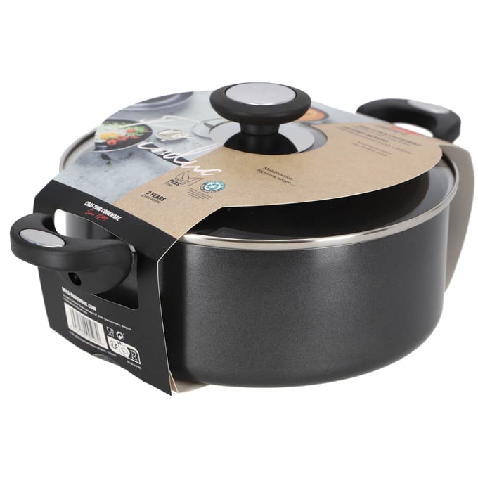 Beka Pro Induc Kookpan met Glazen Deksel 24 cm Zwart