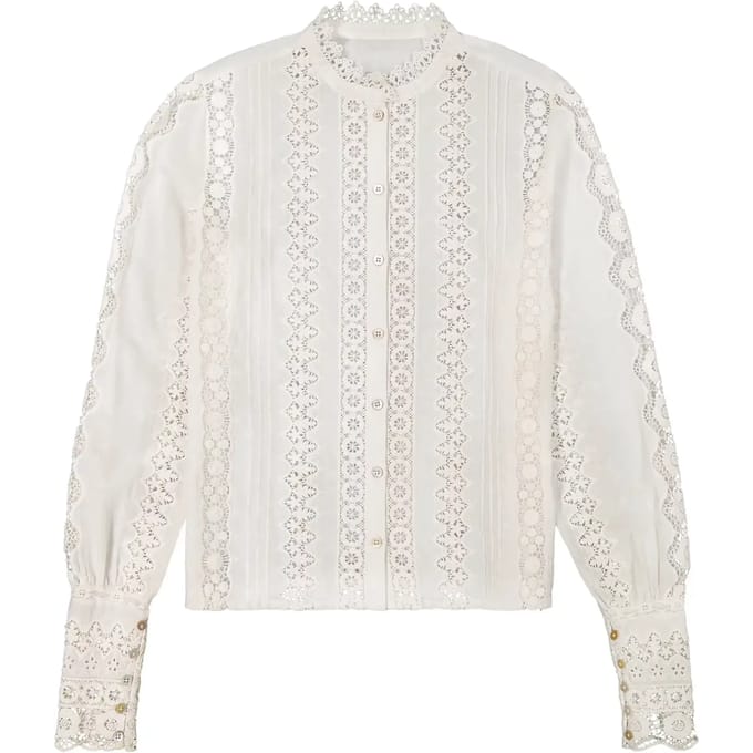 Lee 112380548 Blouse Met Lange Mouwen Wit S Vrouw