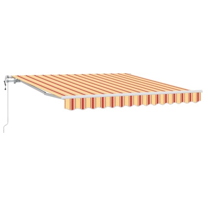 vidaXL - Uitschuifbare - luifel - Geel - en - Oranje - 350 - x - 250 - cm