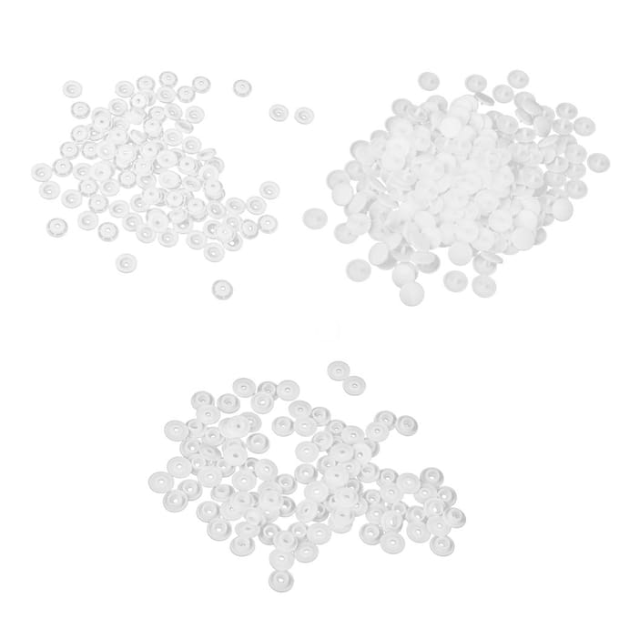 200 ensembles de boutons-pression en résine, boutons-pression T5 white