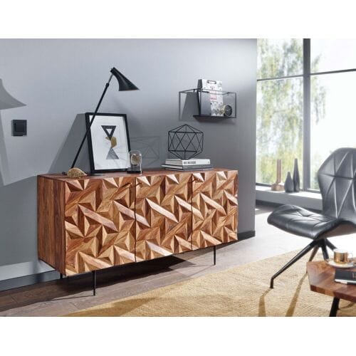 Wohnling Dressoir sheesham hout 144 cm