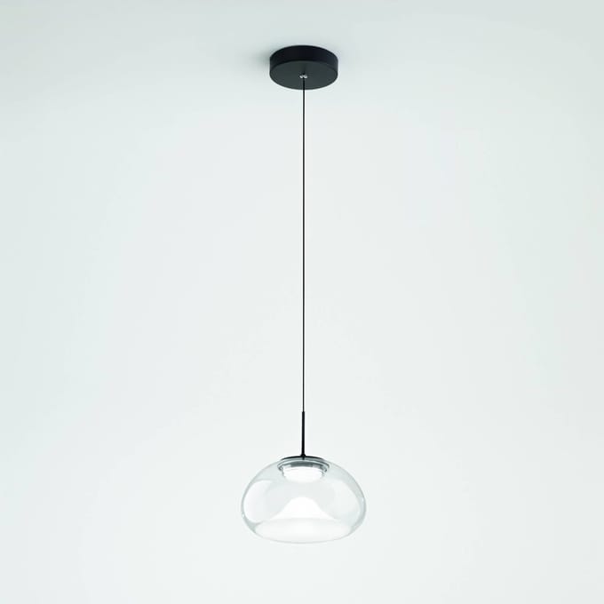 Fabas Luce Hanglamp Brena, transparant, 1-lamp, dimbaar, CCT