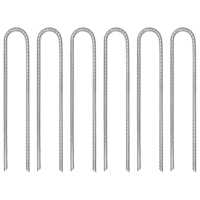 vidaXL - Tentharingen - 6 - st - U-vormig - Ø8,5 - mm - 30 - cm - gegalvaniseerd - staal