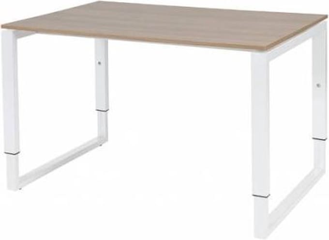 Verstelbaar Bureau - Plus 120x80 Havana Kersen - wit frame