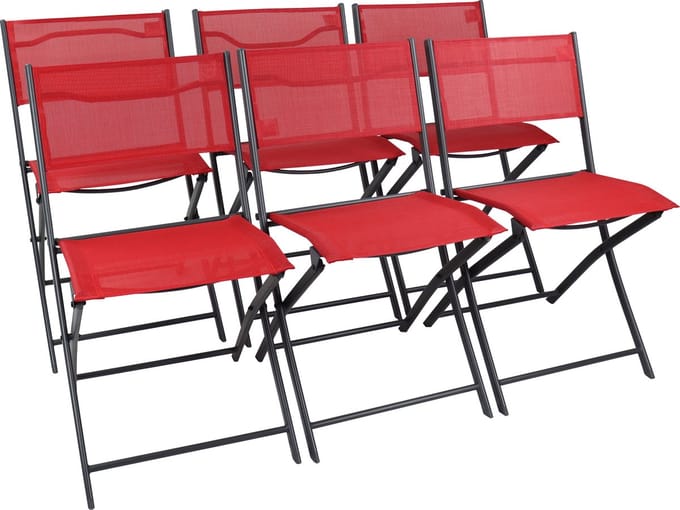 VCM 6-delige set balkonstoel inklapbare tuinstoel inklapbare camping inklapbare stoel Sumila