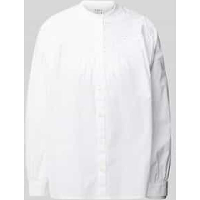 Relaxed fit overhemdblouse met opstaande kraag