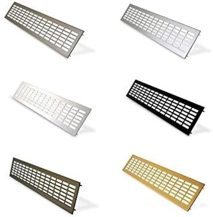 Ventilatierooster - Luchtgrille - Ventilatie - Aluminium ontwerp - 60x500mm - Wit