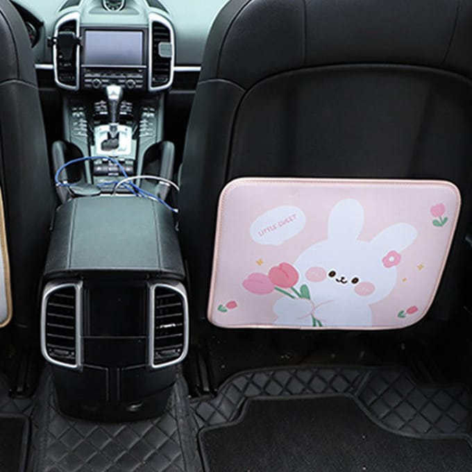 Protection de dossier de siège arrière de voiture résistante à la poussière, housse de protection pour dossier de siège de véhicule white