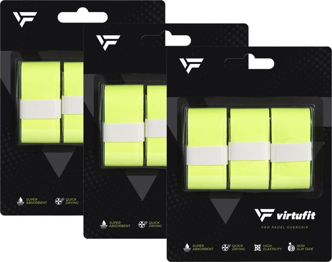 VirtuFit Pro Padel Overgrip - Groen - Set van 9 - Vochtabsorberend PU-materiaal