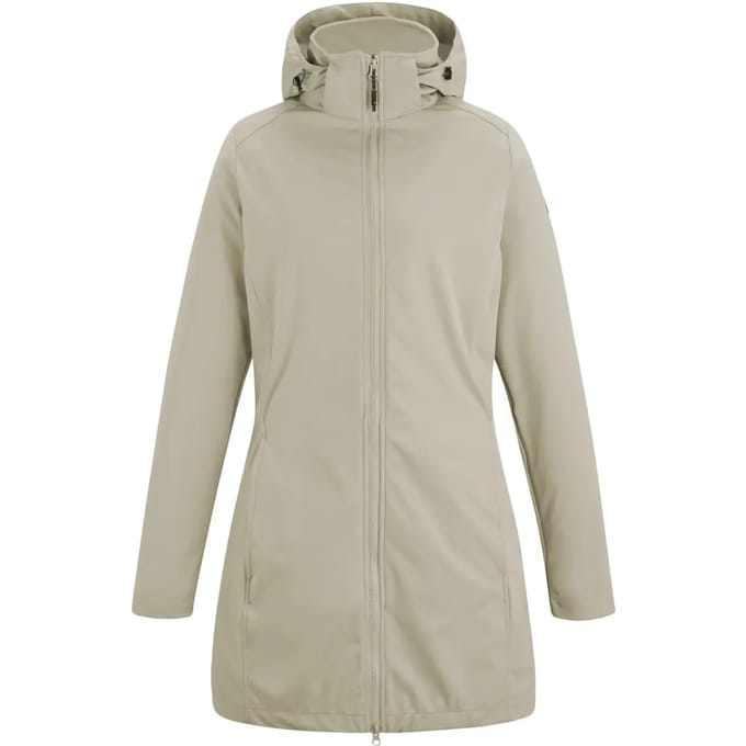 Carisbrooke waterafstotende lange softshelljas met capuchon voor dames
