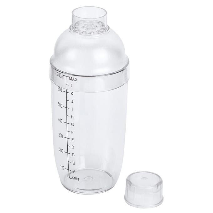 PC Cocktailshaker met Schaal Melkkan Sappen Wijn Plastic Beker voor Thuisbar Winkel 700ml white