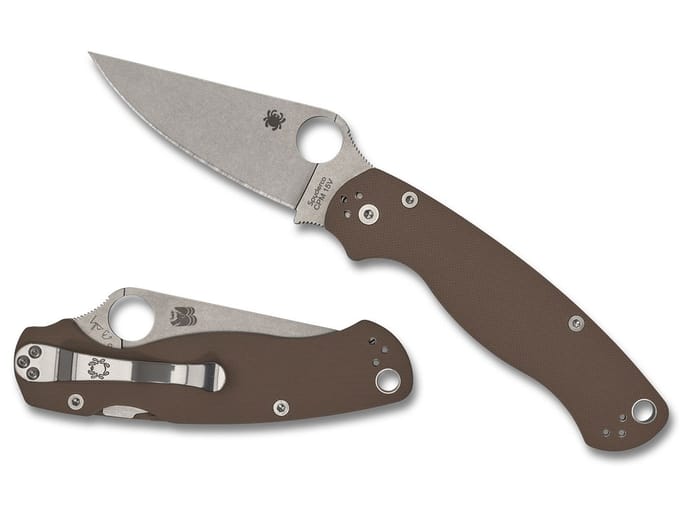 Spyderco paramilitary 2 brown cpm 15v pe