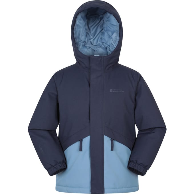 Mountain Warehouse Cyclone Waterdichte Gewatteerde Jas voor Kinderen/Kinderen (Marine)