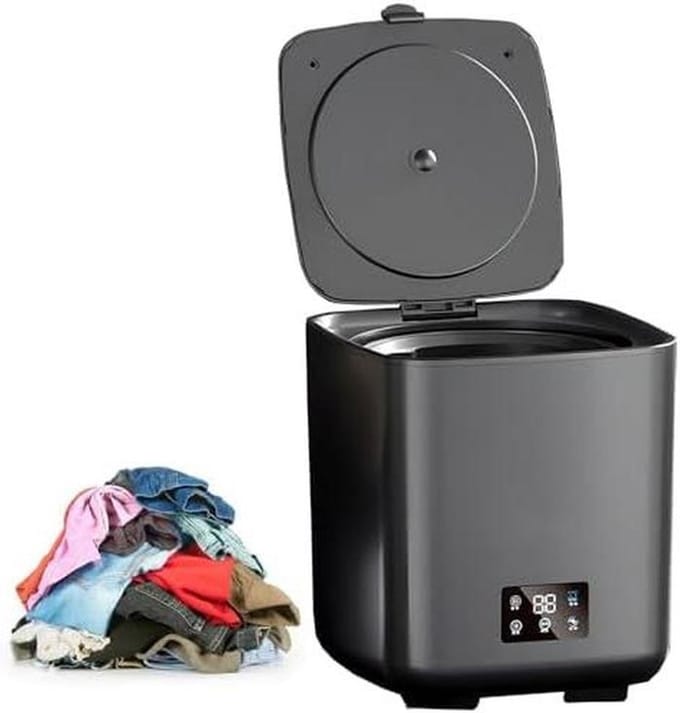 Mini Wasautomaat - Compacte Wasmachine - Thuisgebruik - Volautomatisch Wassen Drogen - 10 Liter Capaciteit - Wit