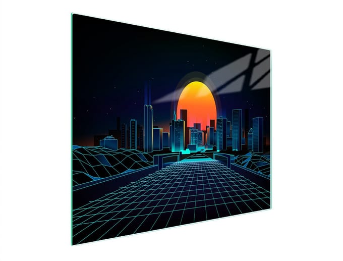 TMK ArtDeko - Snijplank Glas - 52x30 cm - Stadsmotief
