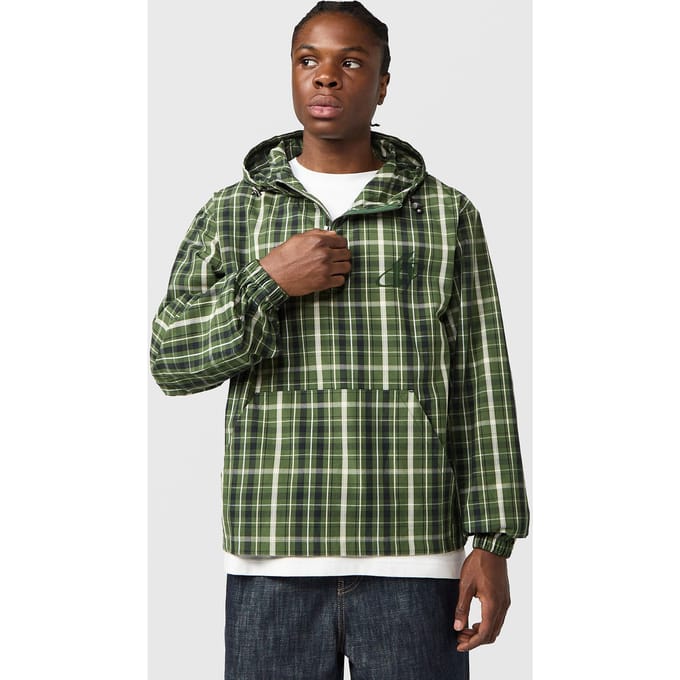 Home Grown Dover 1/4 Zip Check Jacket, groen