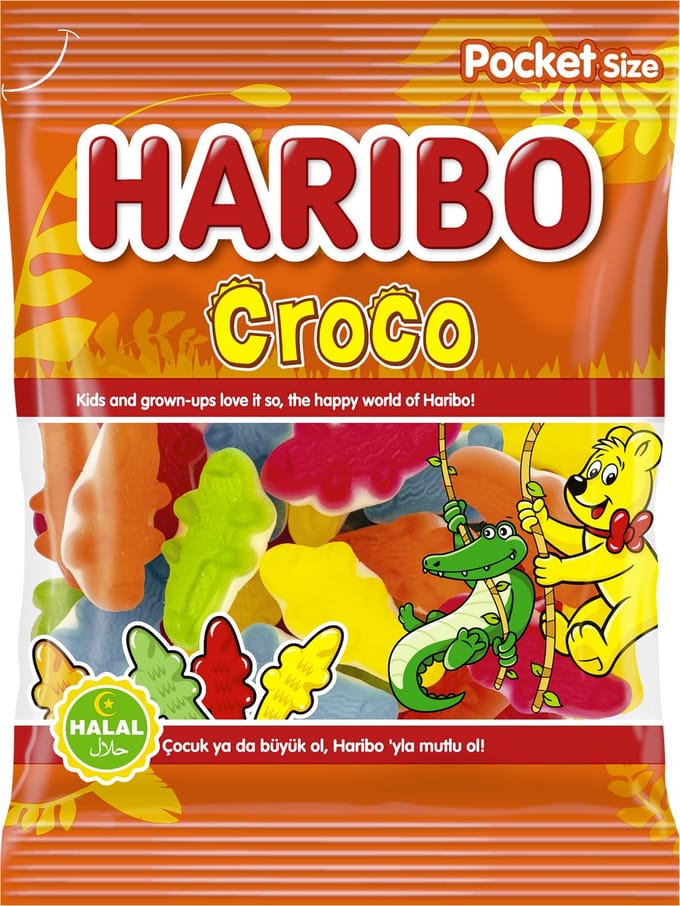 Haribo Croco - Halal - 18x100g Voordeeldoos