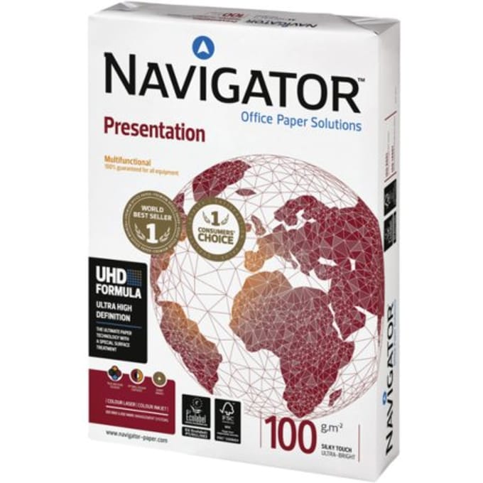 Kopieerpapier Navigator Presentation A4 100gr wit 500 vel