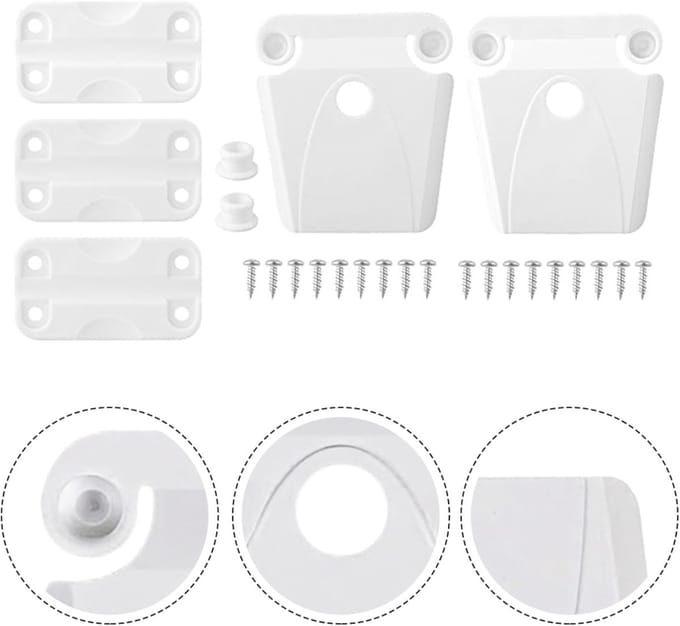 Reparatieset Koelbox - Sluitingen en Scharnieren - Koelbox Repareren - Speciaal voor Igloo - 50-165 Quart - Wit
