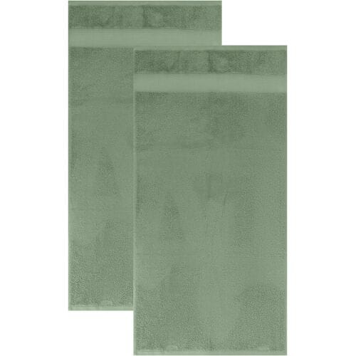 LIVARNO Set van 2 bamboe handdoeken 50 x 100 cm (groen)