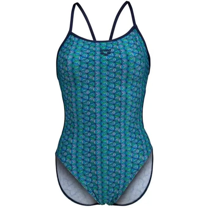 Arena W Starfish Lace Back Navy-Turquoise-Multi