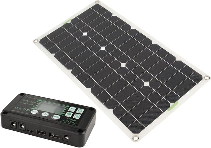 Zonnepaneel Set - Energie Oplader - Off-Grid Stroom - Hoge Efficiëntie - 250 Watt - Zwart