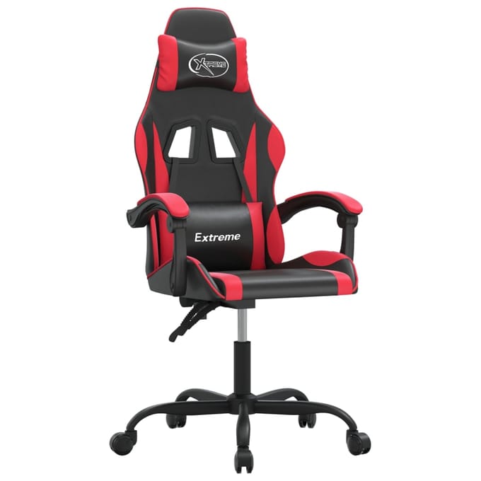 vidaXL - Gamestoel - kunstleer - zwart - en - rood