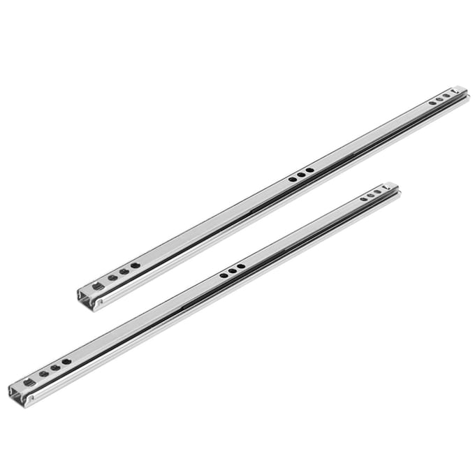 2 stuks/set 342x17mm koudgewalste stalen ladegeleiders met kogellagers voor kast en dressoir