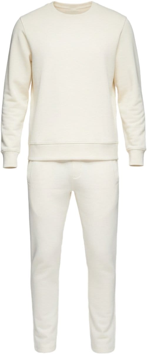 OMBRE Set - Katoen - Lange Mouw - Effen Crème S