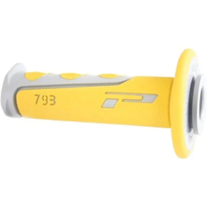 Paire de poignée jaune et grise ProGrip Road 793 pour moto scooter 50 à boite