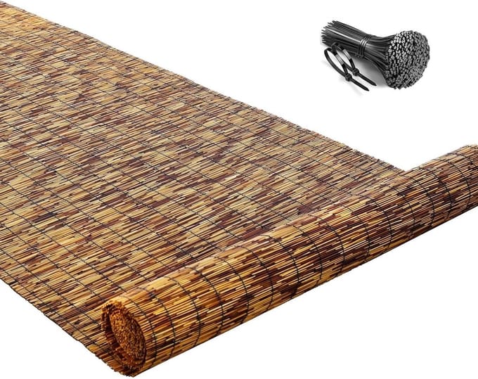 Bamboe hekwerk - Rol hek - Tuin privacy - Natuurlijk materiaal - 14 meter - Bruin
