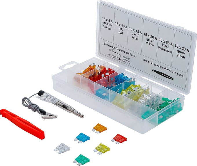 BGS 8124 - Assortiment de fusibles | standard | 92 pièces
