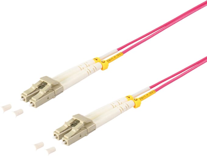 S-Impuls LC Duplex Optical Fiber Patch kabel - Multi Mode OM4 - paars / LSZH - 5 meter