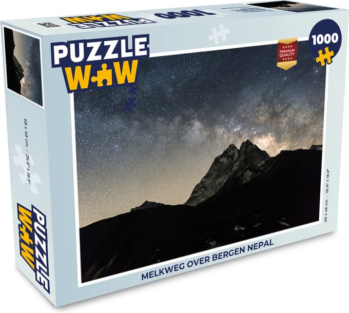 Puzzel Melkweg over bergen Nepal - Legpuzzel - Puzzel 1000 stukjes volwassenen
