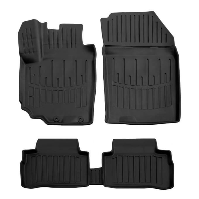 Tapis de sol - SCOUTT - Suzuki Vitara 2 - Caoutchouc Premium - 3D Design - Résistant à l'eau noir