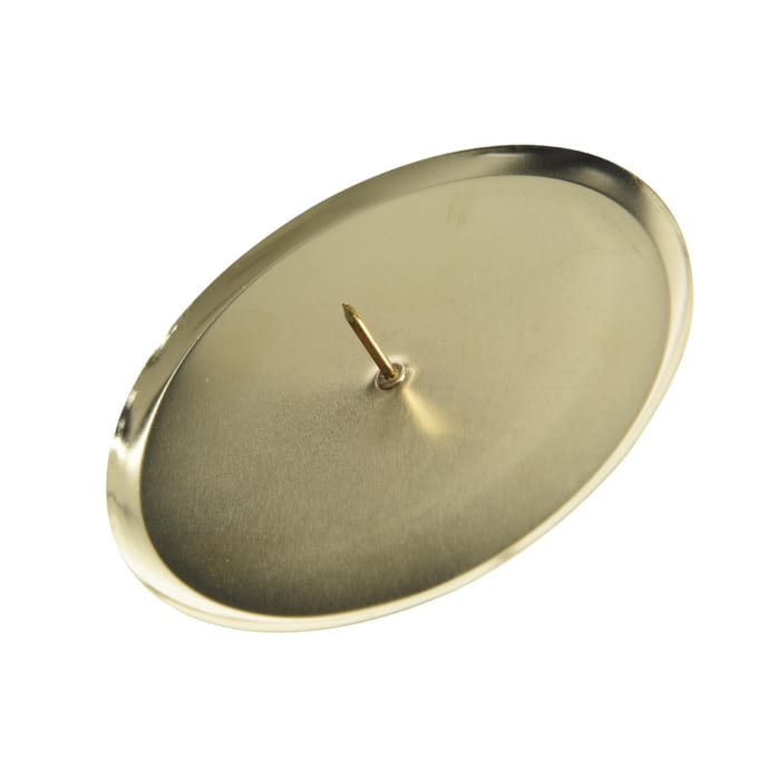 Kaarshouder ijzer d8 cm l.goud 4st