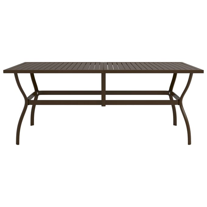 vidaXL - Tuintafel - 190x80x72 - cm - staal - bruin