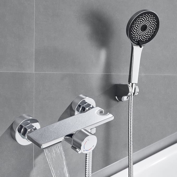 Auralum Badkraan Chroom - Mengkraan - Met functies handdouche - 150 mm Hartafstand