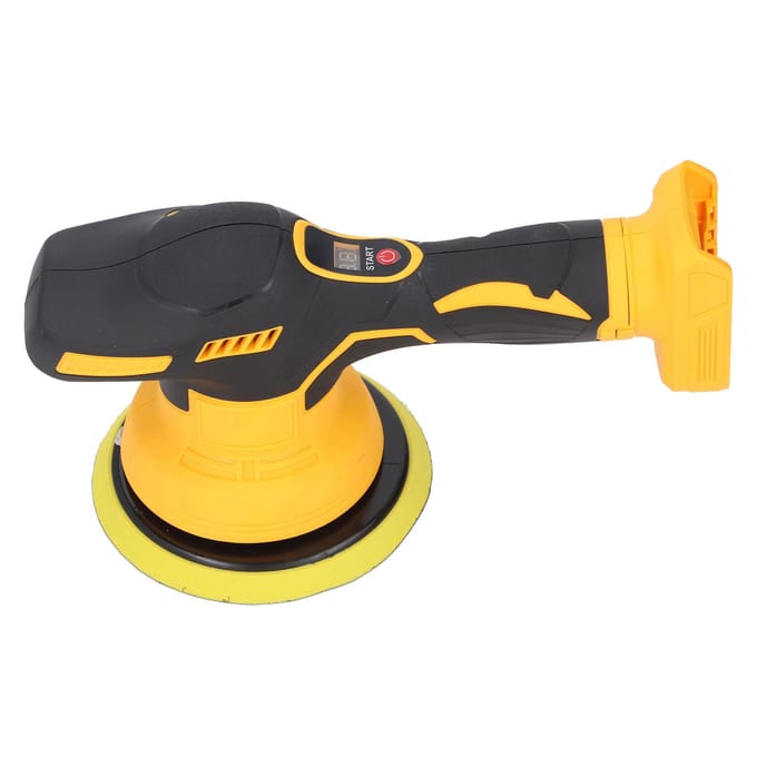 6 Inch Accu Buffer Polijstmachine 6 Variabele Snelheden Borstelloze Auto Waxen en Polijsten Machine Kit yellow