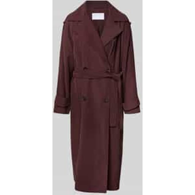 Regular fit trenchcoat van viscosemix